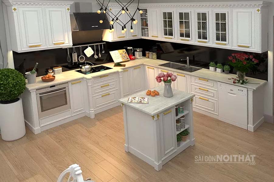 Tư vấn chọn mẫu tủ bếp L đẹp v&agrave; tiện dụng